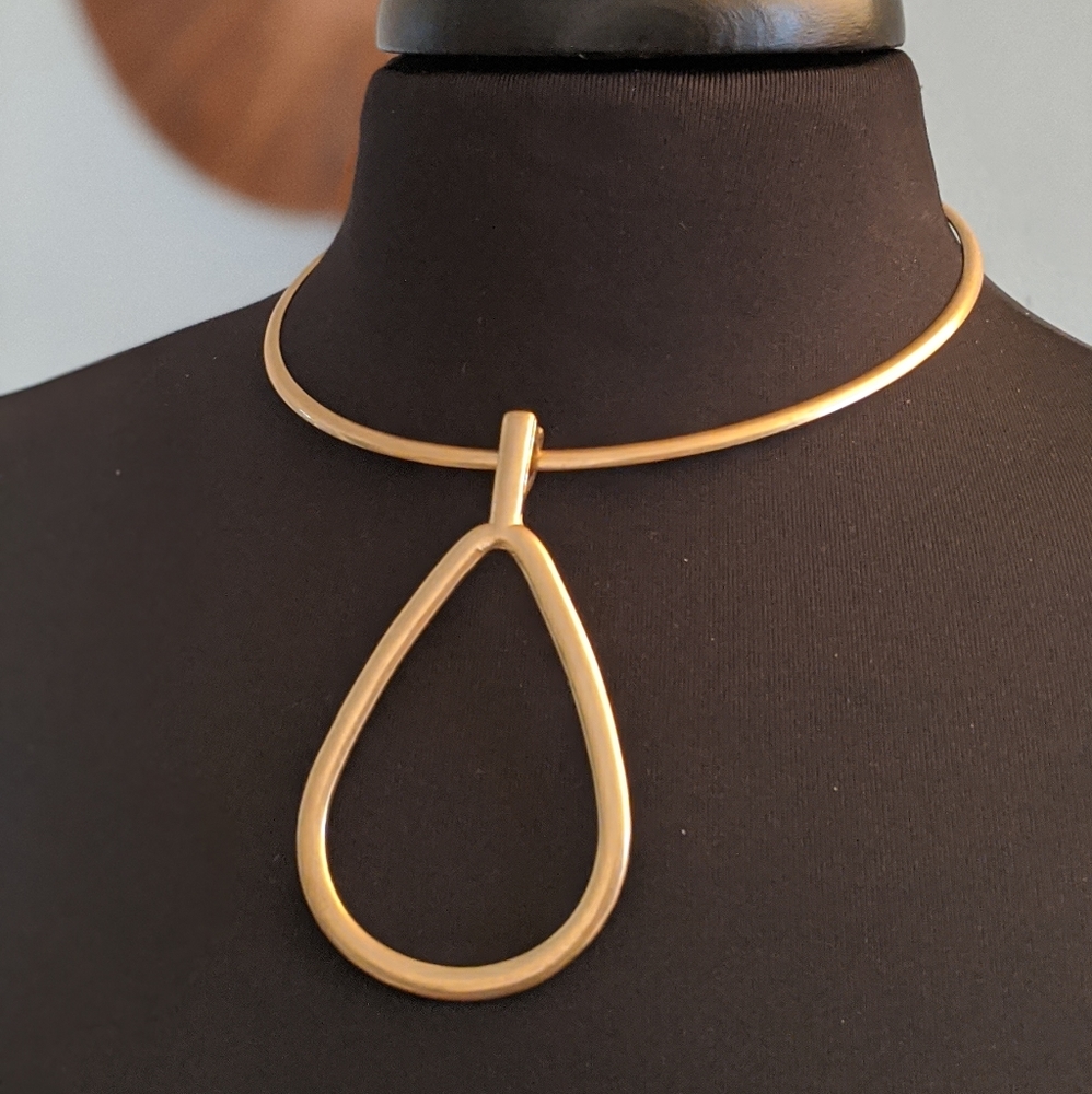 Gold statement necklace